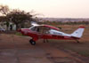 Aero Boero 115, PP-GKB, "Condor", do Aero-clube de Araraquara, estacionado em frente ao seu hangar, aps um vo. (19/08/2006)