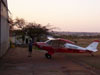 Aero Boero 115, PP-GKB, "Condor", do Aero-clube de Araraquara, estacionado em frente ao seu hangar, aps um vo. (19/08/2006)