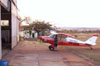 Aero Boero 115, PP-GKB, "Condor", do Aero-clube de Araraquara, estacionado em frente ao seu hangar, após um vôo. (19/08/2006)