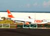 Airbus A330-203, PT-MVF, da TAM, estacionado no ptio do Centro Tecnolgico da companhia paulista. (13/03/2008)