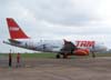 Airbus A319-132, PR-MAL, da TAM, taxiando no ptio em frente a torre de controle. (12/10/2006)