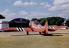 North American AT-6D Texan, PT-KRC, com as cores do Circo Areo Onix, atual Esquadrilha OI. (1996) Foto: Jnior JUMBO - Grupo Ases do Cu.
