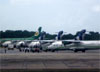 Aeronaves estacionadas no aeroporto de Belm. (21/01/2015) Foto: Srgio Cardoso.