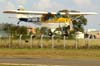 Passagem rasante à pista do Companhia Aeronáutica Paulista CAP-4 Paulistinha, PP-HGB, do Aeroclube de Bragança Paulista.