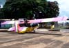 Ultraleve Hidroflyer, PU-VIO, do Aeroclube de Batatais, estacionado no ptio.
