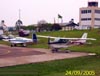 Mooney M20C (esquerda), PT-LXZ, e Cessna 172D Skyhawk, PT-BVO. (24/09/2005)