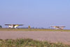 P56B-1 Paulistinha, PP-GYE, na cabeceira da pista e P56C-1 Paulistina, PP-HLV, na taxiway, ambos do Aero-clube de Bragana Paulista.