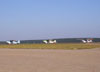 Trs Paulistinhas do Aero-clube de de Bragana Paulista na taxiway.