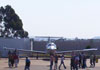 Vista frontal do Pilatus PC-12/45, PR-AGM, do Grupo Maggi.