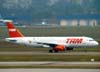 Airbus A320-232, PT-MZM, da TAM, recebido pela ILFC diretamente do fabricante em 24 de fevereiro de 1994 com o prefixo N921LF, que o alugou para a Onur Air no dia 8 de abril de 1994, onde voou com a matrcula TC-ONE at 17 de novembro de 1994, quando foi recebido pela LACSA, que o operou com o prefixo N961LF at 31 de janeiro de 1996, data em que foi enviado para a America West Airlines, que o operou com a matrcula N641AW at 14 de junho de 2001, quando foi recebido pela TAM. (06/07/2008)