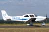 Cirrus SR-22 G2, PR-PHI, correndo para decolar. (15/07/2007)