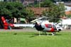 Eurocopter/Helibrs AS-350BA Esquilo, PP-EOJ, guia 6 da Polcia Militar do Estado de So Paulo, pousado no Estdio Rui Barbosa em So Carlos. (12/03/2009)