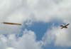 Cessna 170A, PT-ALD, da Gaia Publicidade, sobrevoando So Carlos. (15/12/2007)