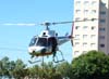 Eurocopter AS-350 BA, PP-EOI, guia 5 da Polcia Militar, decolando do Estdio Rui Barbosa, em So Carlos. (21/12/2007)