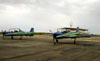 Dois Embraer EMB-312 (T-27 Tucano) da Esquadrilha da Fumaa. (07/06/2012) Foto: Srgio Cardoso.