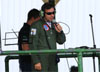 Major Garcia, piloto da posição 7 da Esquadrilha da Fumaça e locutor da apresentação em São Carlos. (23/08/2018)