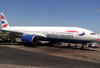 Boeing 777-236ER, G-YMMS, da British Airways. (12/02/2012) Foto: Ana Paula Zanette.