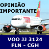 Clique aqui para ler a opini�o do passageiro sobre o voo Florian�polis - S�o Paulo!
