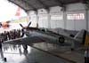 Republic P-47 Thunderbolt, pertencente  Fundao Santos Dumont. Est cedido  Fundao Eductam.  frente da aeronave, parentes de passageiros do Airbus A-319, PR-MAL, que trouxe turistas de caldas Novas, Gois, em um vo fretado. (12/10/2006)