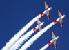 Os North American T-6 do Aeroshell Aerobatic Team. (26/07/2011) - Foto: Celia Passerani.