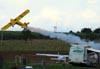 Fernando Arruda Botelho pilotando o seu Piper PA-18, PT-LFA.