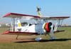 Pedrinho Mello taxiando o Grumman G-164B "Showcat", PP-XDI, depois da apresentao com a wingwalker Marta Bognar. Foto: Jnior JUMBO.