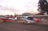 Avies do Aero-clube de Rio Claro. Em primeiro plano, um Paulistinha e depois um Aero Boero 115.