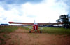 Vista frontal do Aero Boero 180, PP-FYA, quando pertencia ao Aeroclube de So Carlos. (02/2000)