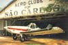 Piper PA-36-300 Pawnee Brave, PT-WDW, ex-N3694E, em frente ao hangar do Aeroclube de São Carlos. Esta aeronave sofreu um grave acidente no dia 14 de março de 2001. (28/06/1997) Foto: Fernando Sarracini.