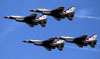 Os Lockheed F-16 Fighting Falcon dos Thunderbirds. (30/03/2012) Foto: Celia Passerani.